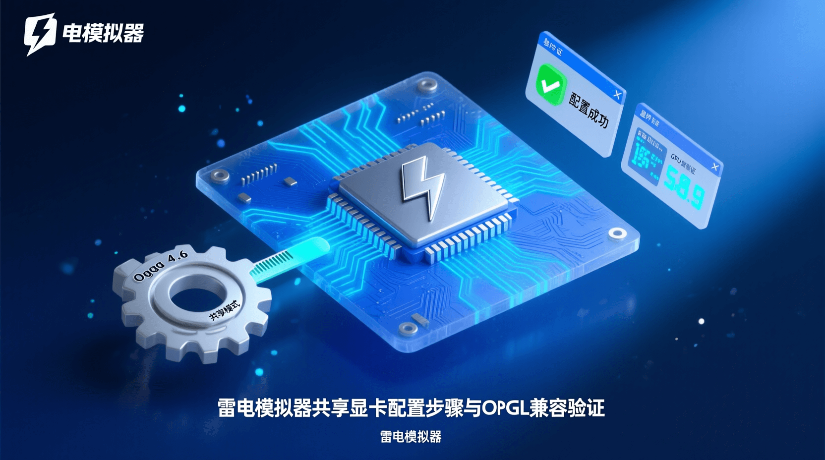 雷电模拟器共享显卡设置, 如何开启共享显卡模式, OpenGL版本检测方法, 雷电模拟器显卡兼容性, 共享显卡黑屏解决, 模拟器图形性能优化, 核显与独显切换, OpenGL报错排查步骤